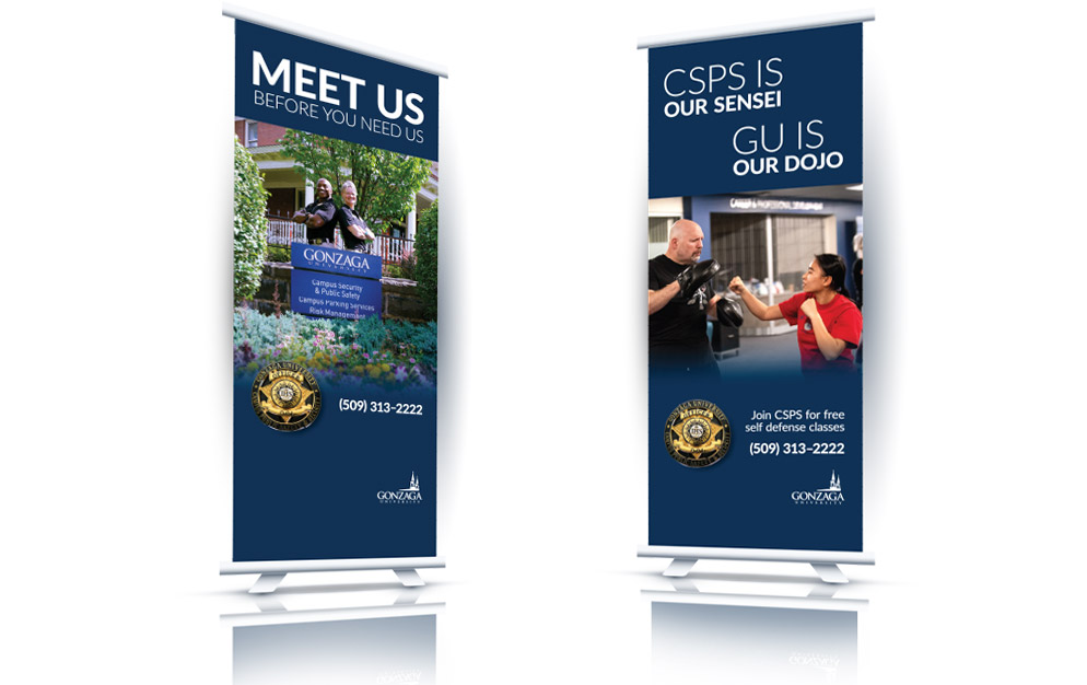 Retractable Banners For Campus Security Team Events