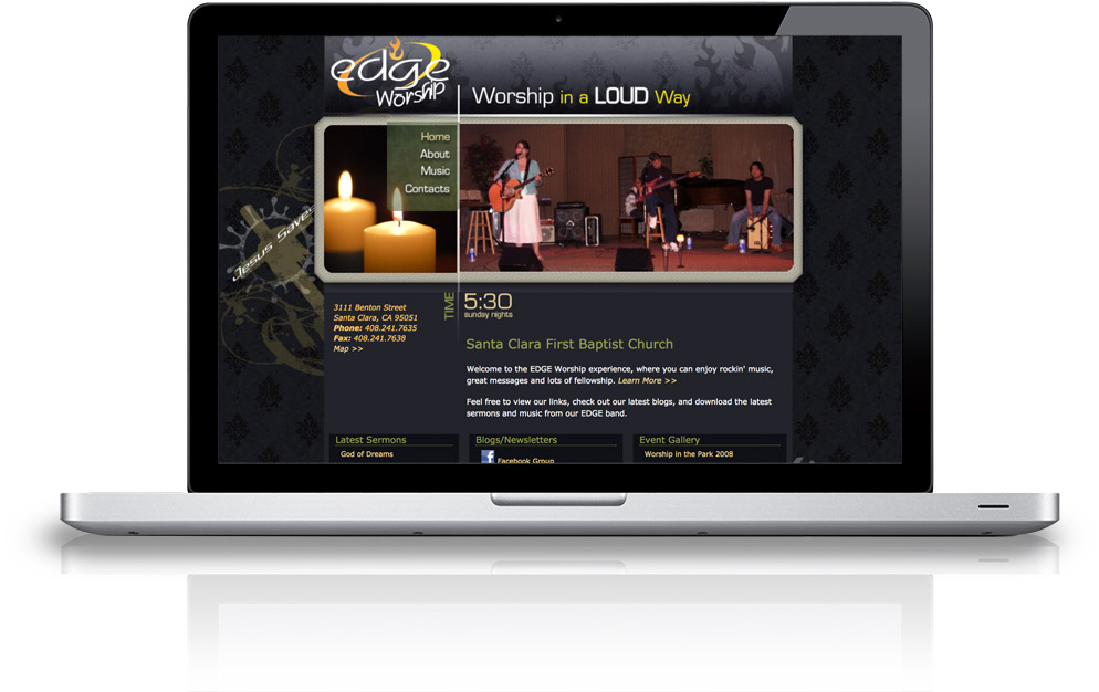 EDGE Worship Website Design and Development