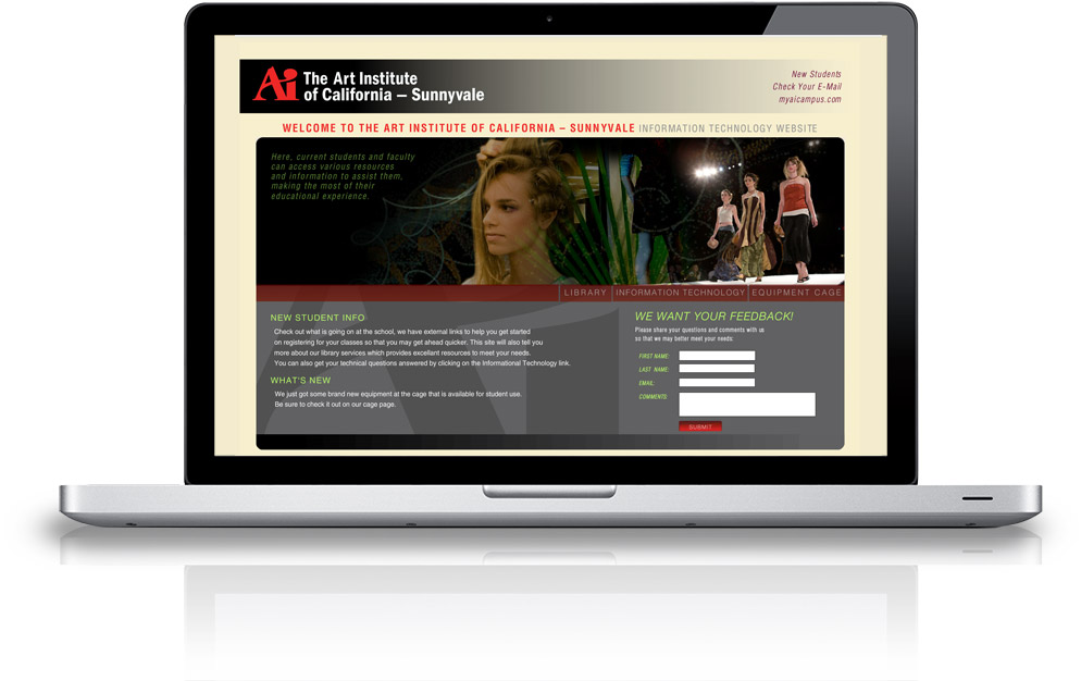 Art Institute of CA Silicon Valley Online Portal Design and Development