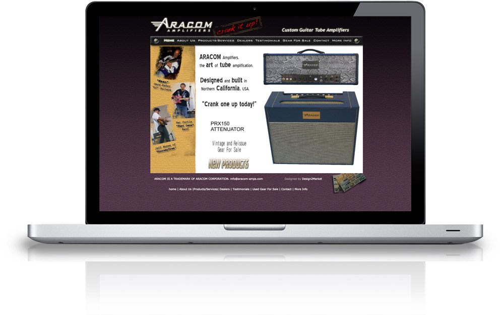 Aracom Amplifiers Website Development
