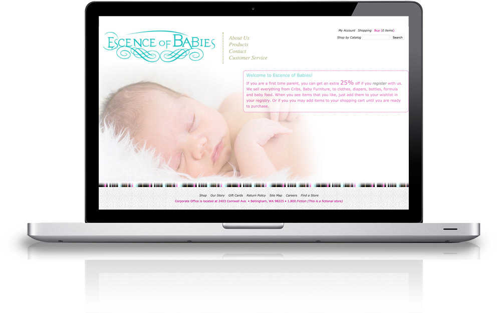 Template Website for Clients - "Escense of Babies"